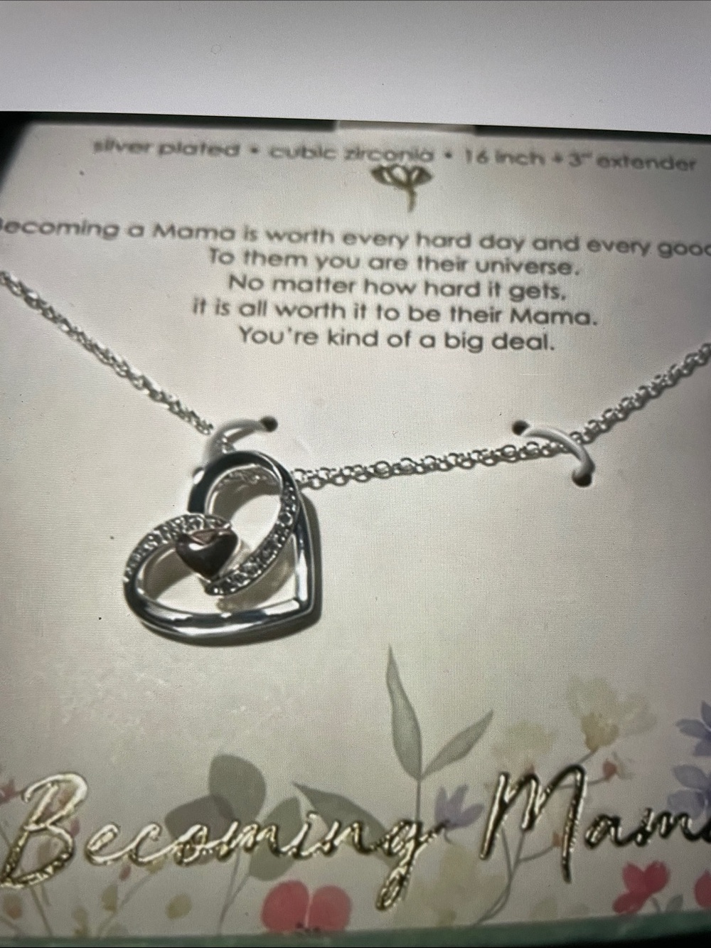 Silver Heart Pendant Necklace - Becoming Mama